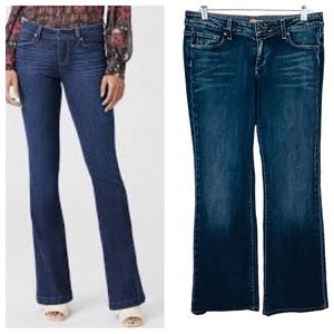 Paige Laurel Canyon Dark Wash Boot Cut Jeans.